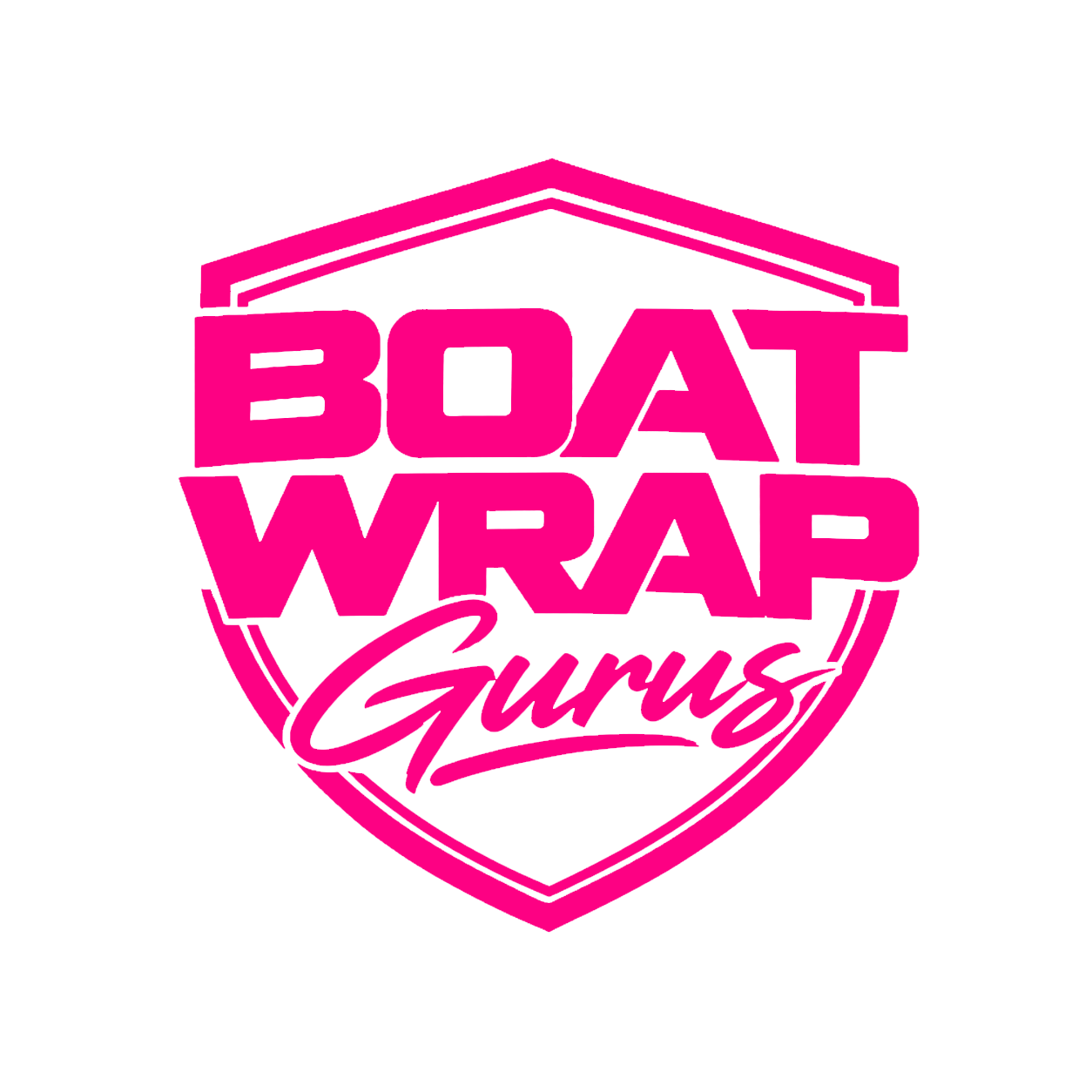 Boat Wrap Gurus one color logo